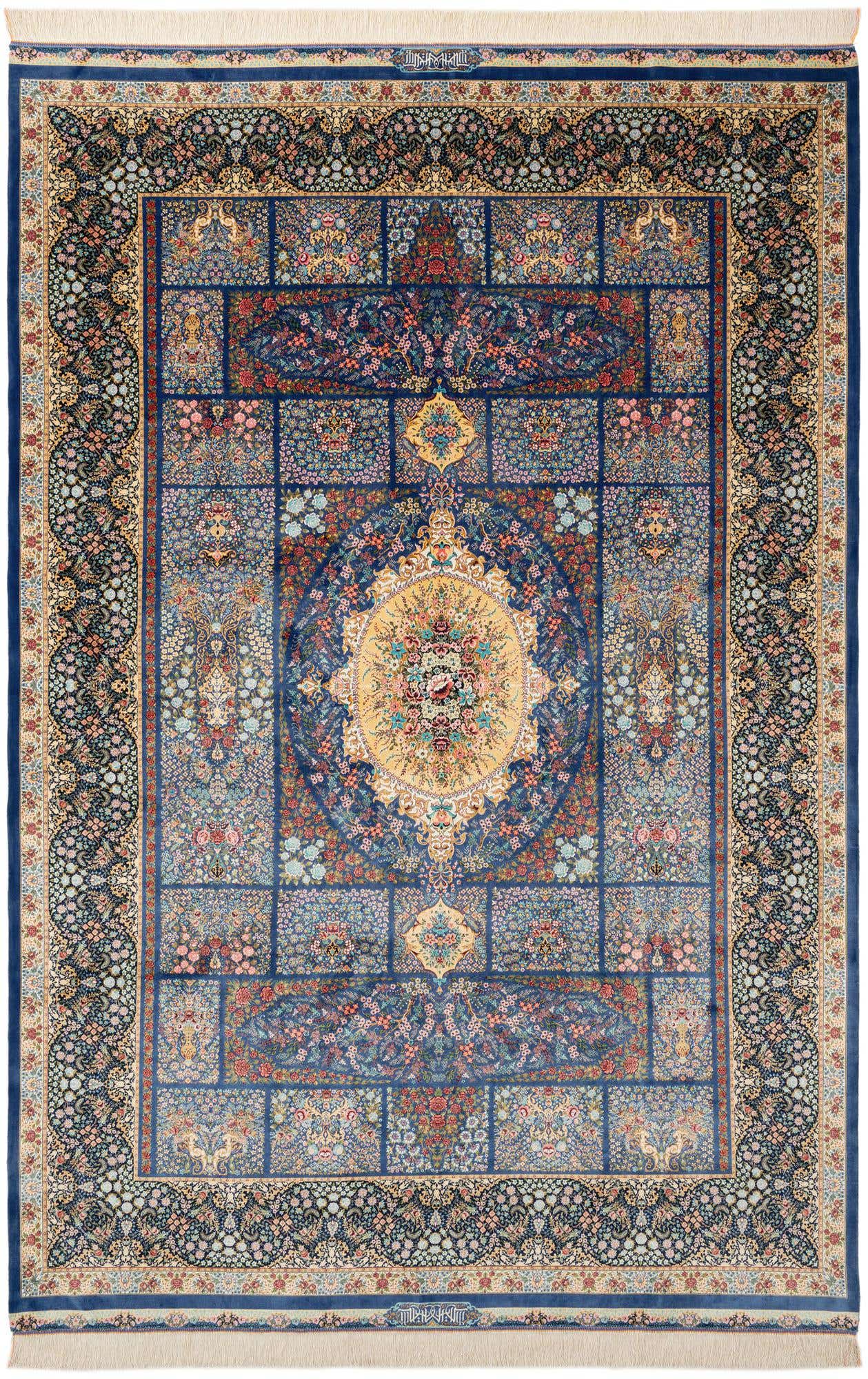 6' 6 x 9' 8 Ghom Design Rug