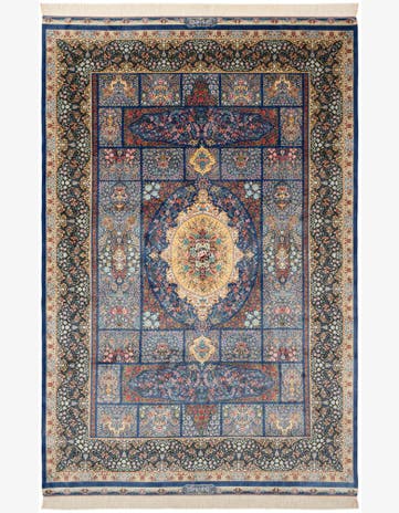 6' 6 x 9' 8 Ghom Design Rug