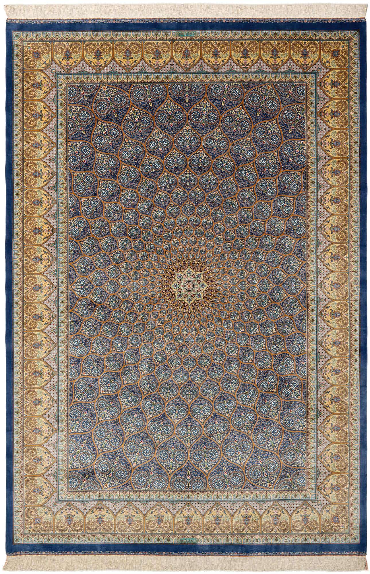 6' 6 x 9' 6 Ghom Design Rug