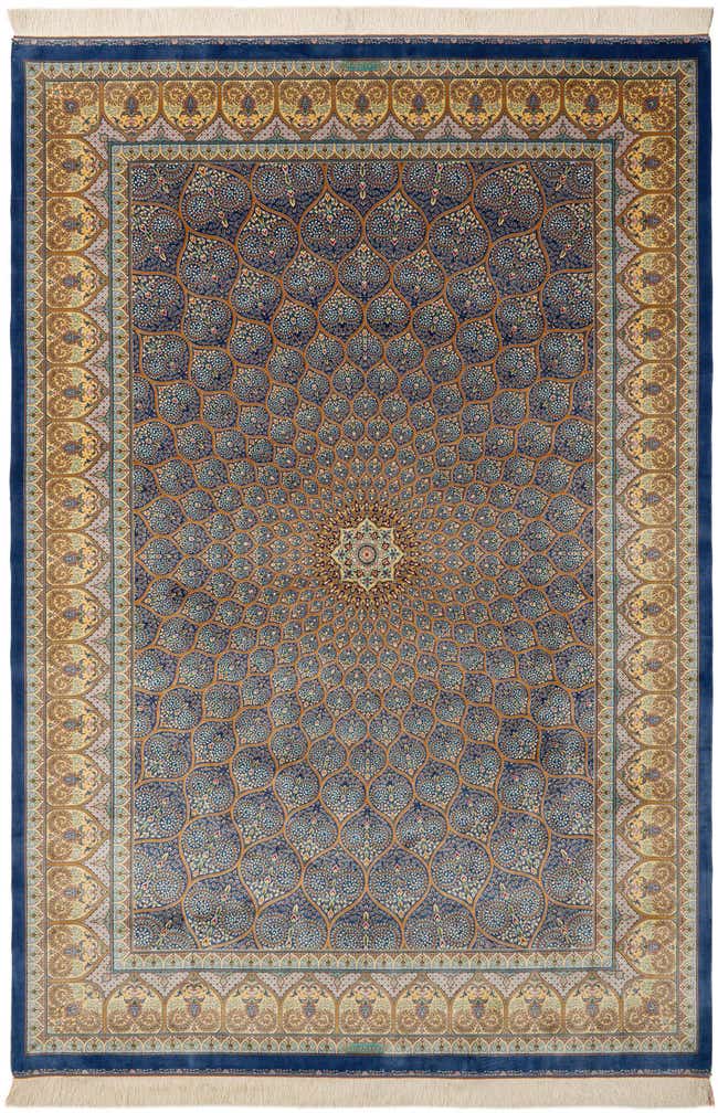 6' 6 x 9' 6 Ghom Design Rug
