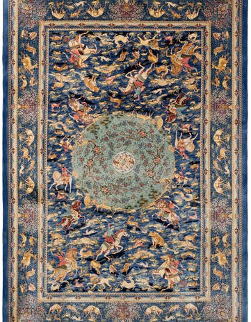 6' 7 x 9' 7 Ghom Design Rug