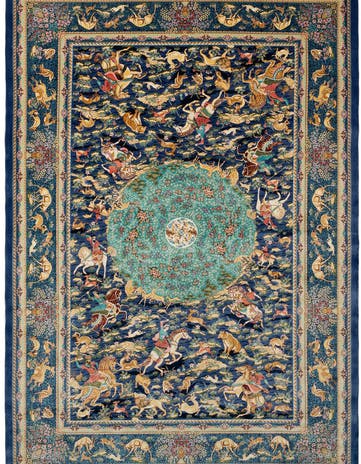 6' 6 x 9' 3 Ghom Design Rug