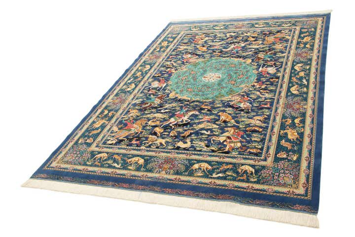 6' 6 x 9' 3 Ghom Design Rug