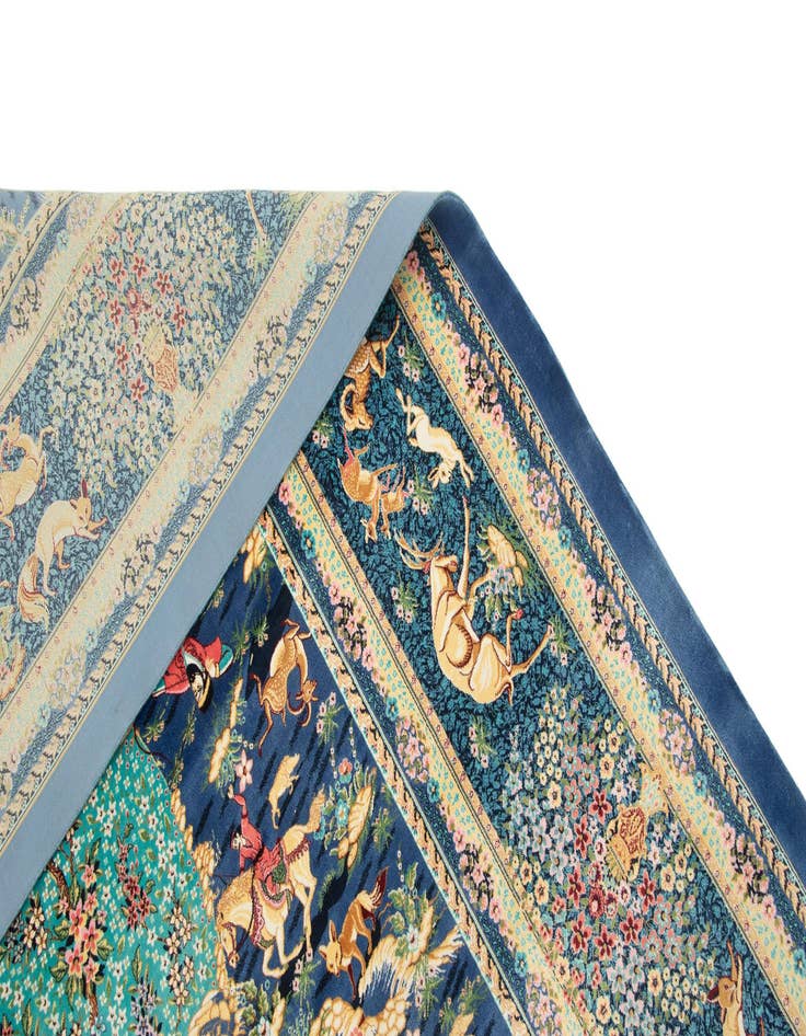 Detail image of 6' 6 x 9' 3 Ghom Design Rug