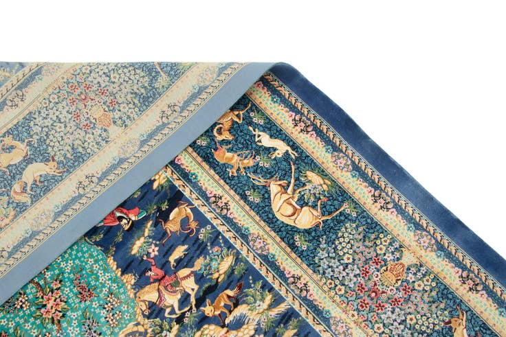 Detail image of 6' 6 x 9' 3 Ghom Design Rug