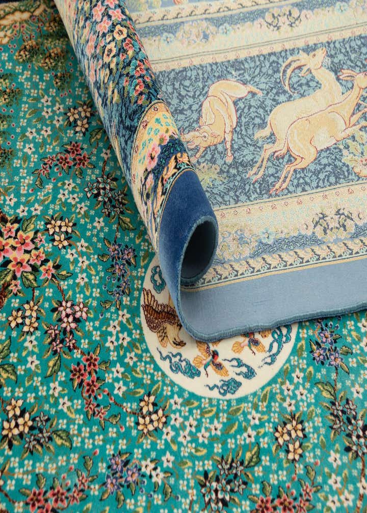 6' 6 x 9' 3 Ghom Design Rug