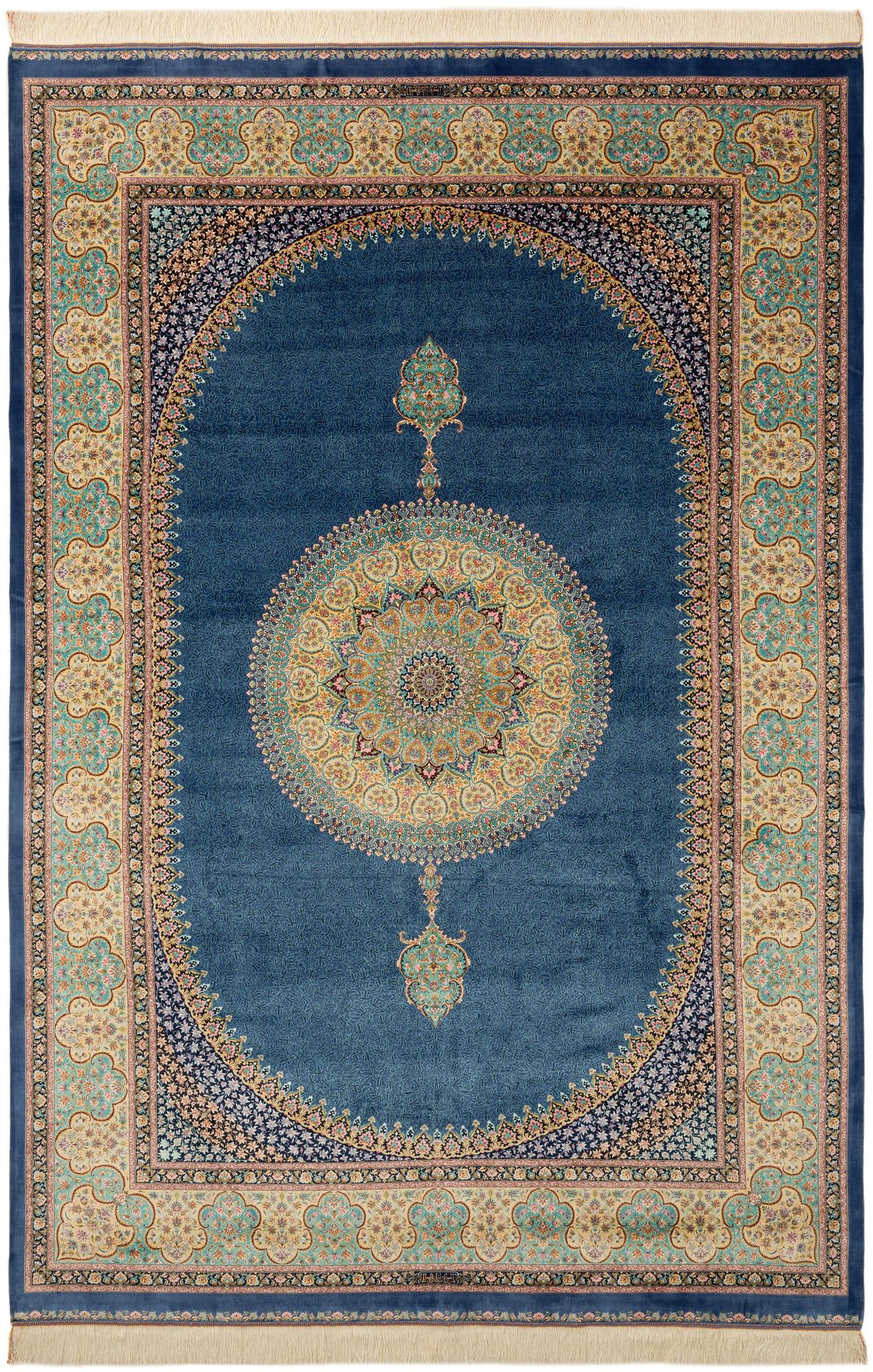 6' 6 x 9' 8 Ghom Design Rug