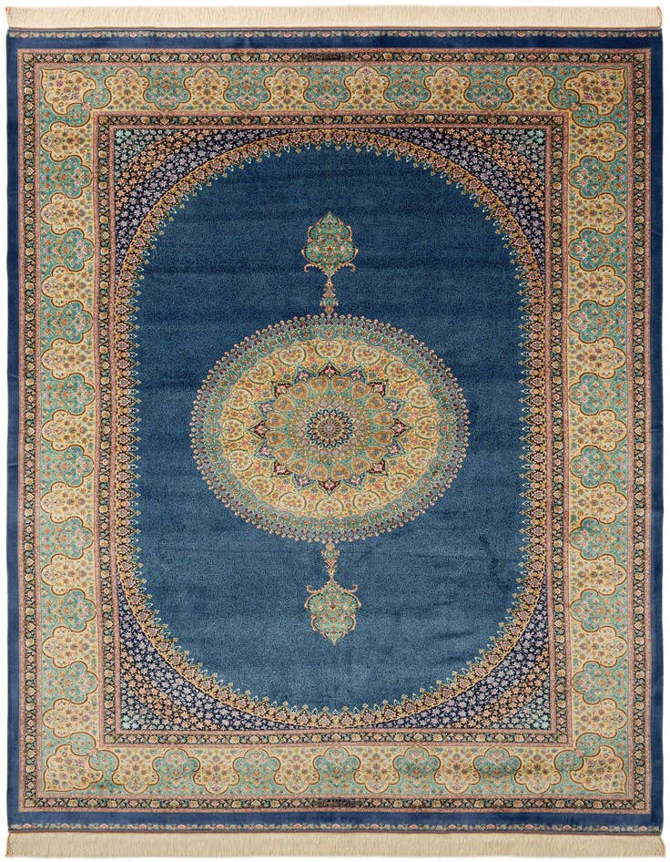 Detail image of 6' 6 x 9' 8 Ghom Design Rug