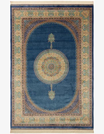 6' 6 x 9' 8 Ghom Design Rug