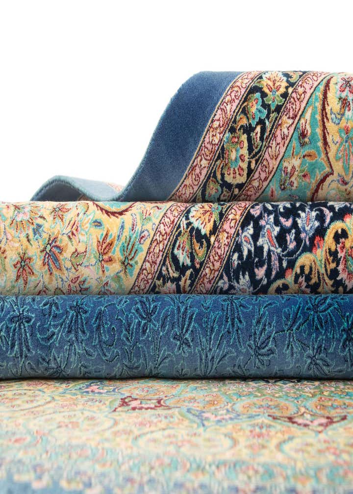 6' 6 x 9' 8 Ghom Design Rug