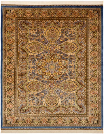 6' 6 x 9' 8 Ghom Design Rug