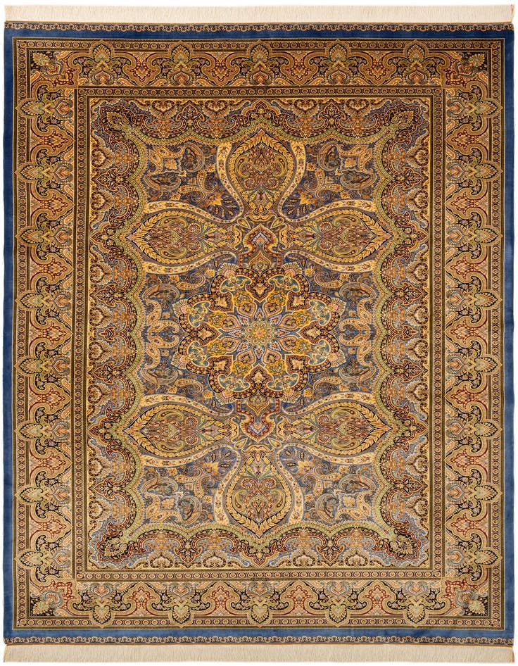 Detail image of 6' 6 x 9' 8 Ghom Design Rug