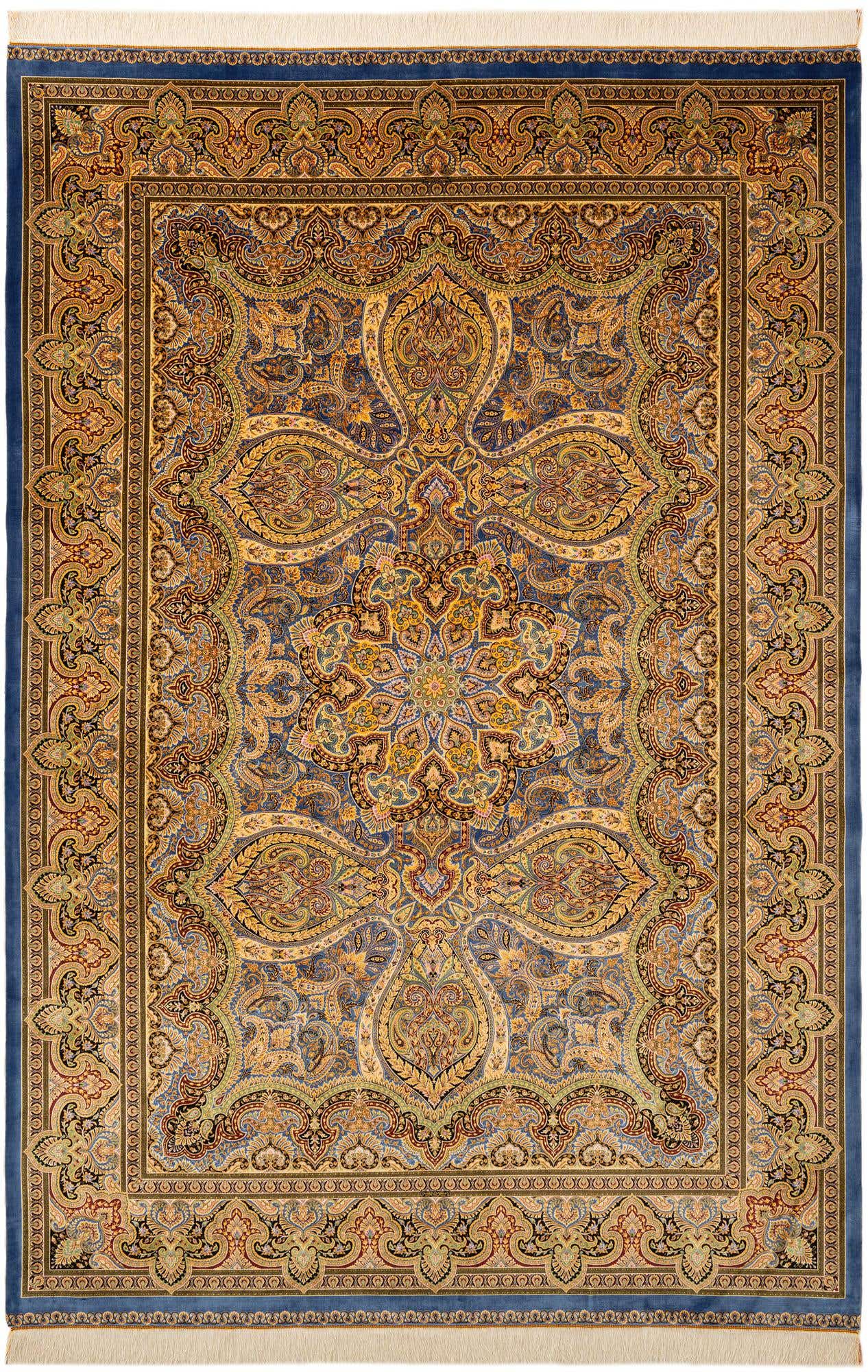 6' 6 x 9' 8 Ghom Design Rug