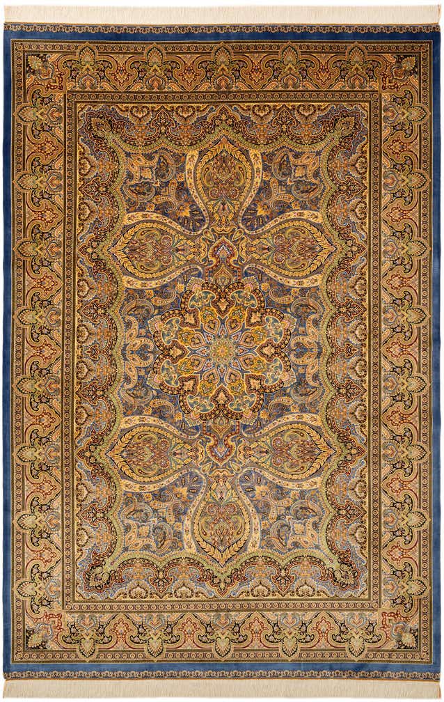 6' 6 x 9' 8 Ghom Design Rug