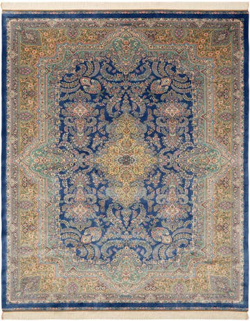 6' 6 x 9' 8 Ghom Design Rug