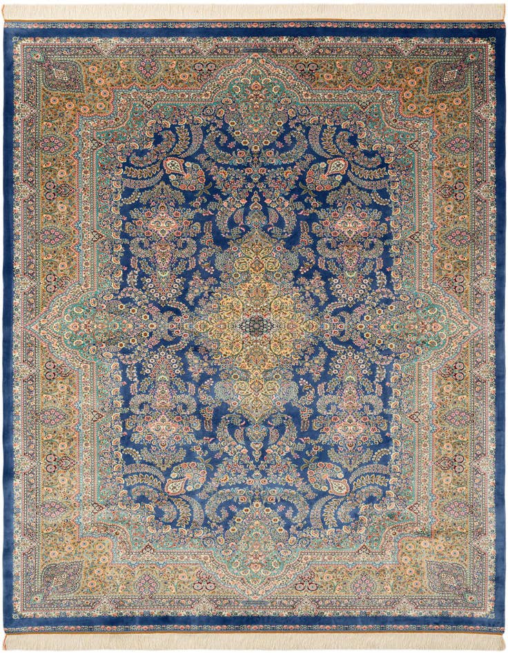 Detail image of 6' 6 x 9' 8 Ghom Design Rug