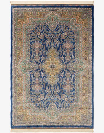 6' 6 x 9' 8 Ghom Design Rug