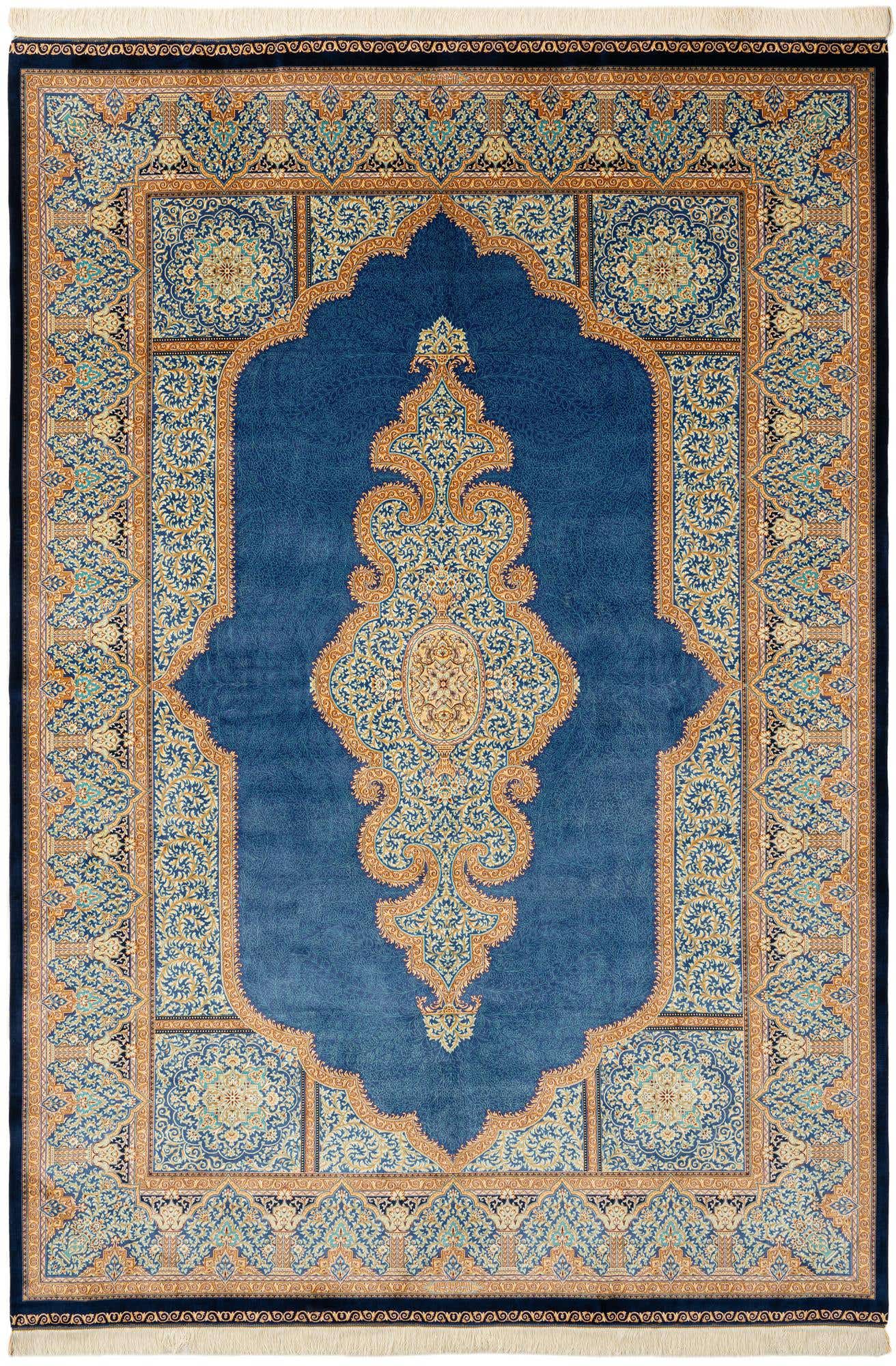 6' 5 x 9' 7 Ghom Design Rug