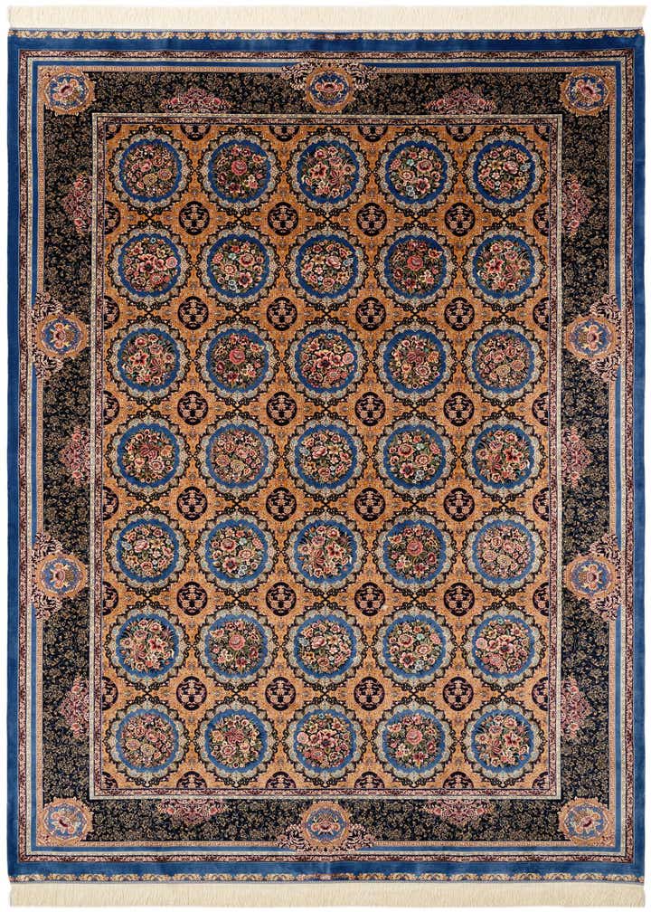 6' 6 x 9' 8 Ghom Design Rug