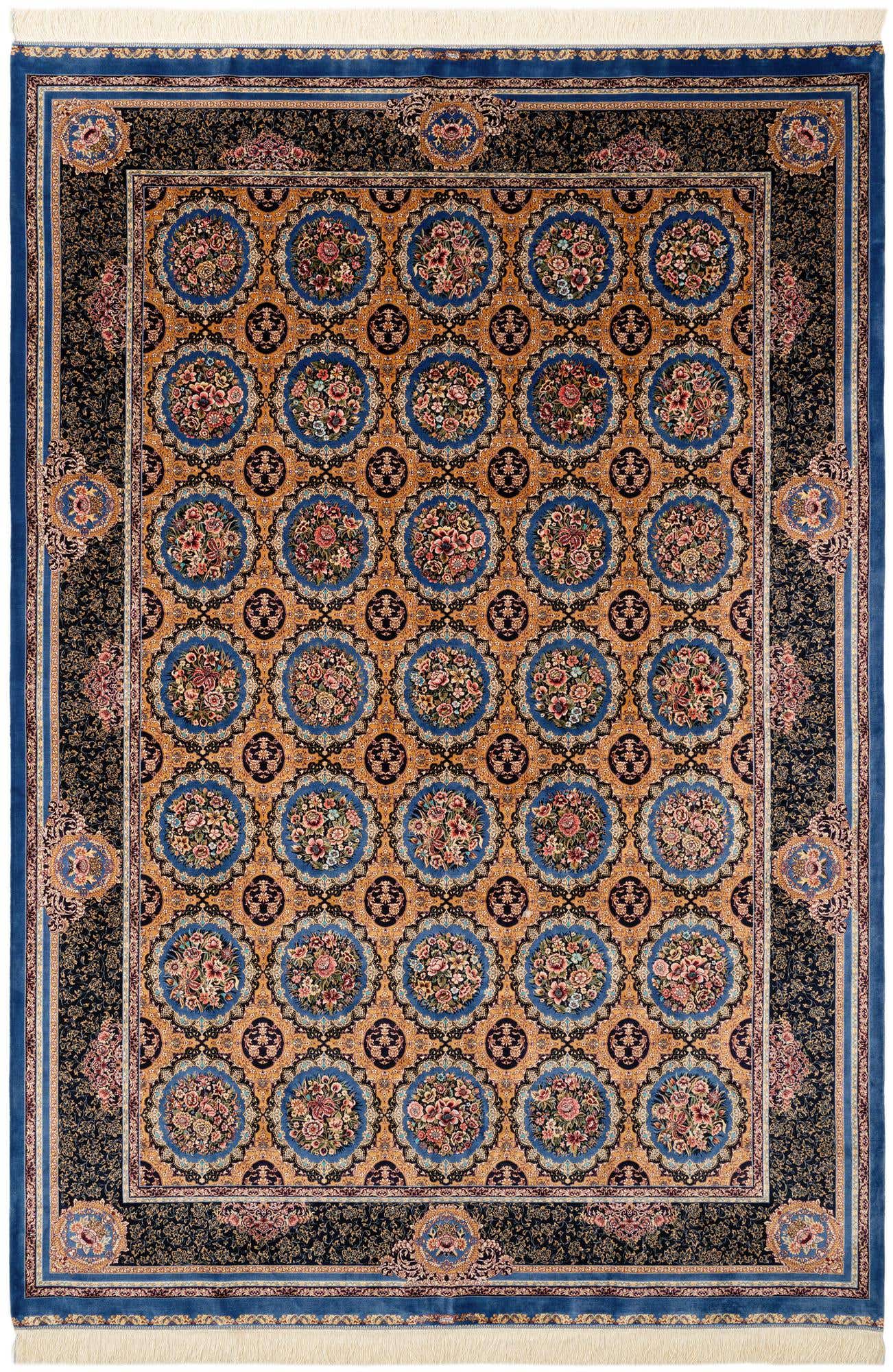 6' 6 x 9' 8 Ghom Design Rug
