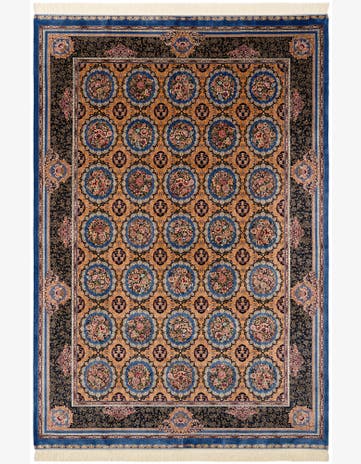 6' 6 x 9' 8 Ghom Design Rug
