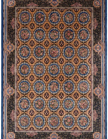 6' 6 x 9' 8 Ghom Design Rug