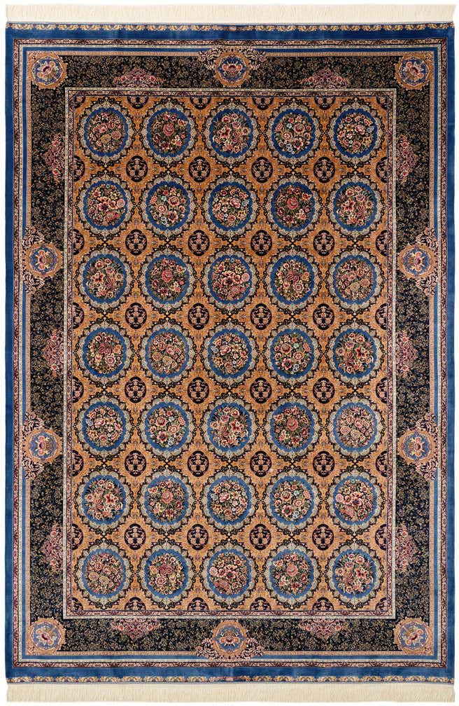 6' 6 x 9' 8 Ghom Design Rug