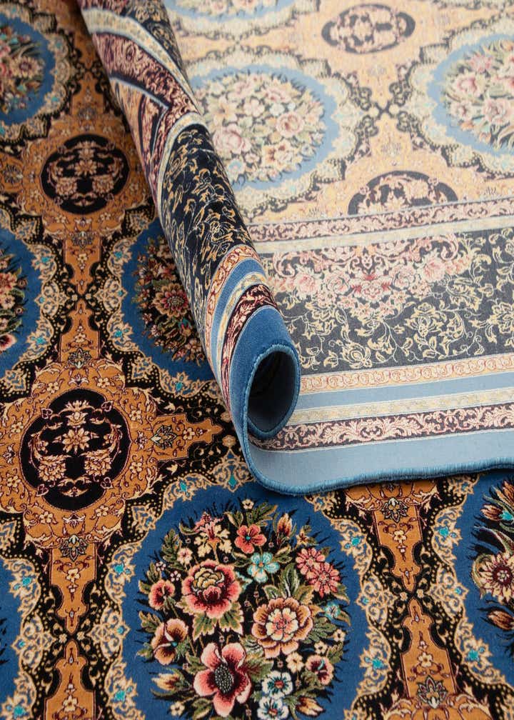 6' 6 x 9' 8 Ghom Design Rug