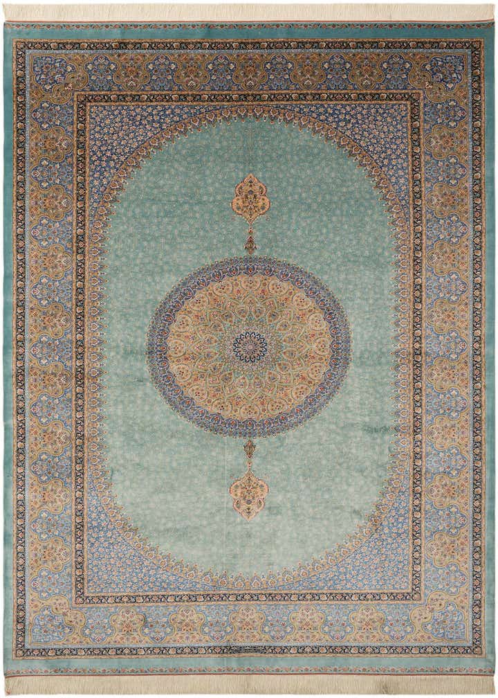 6' 6 x 9' 7 Ghom Design Rug