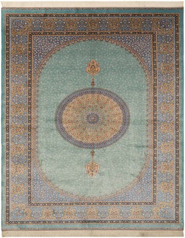 6' 6 x 9' 7 Ghom Design Rug