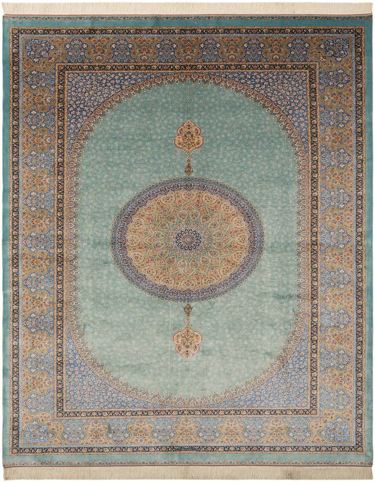 Detail image of 6' 6 x 9' 7 Ghom Design Rug