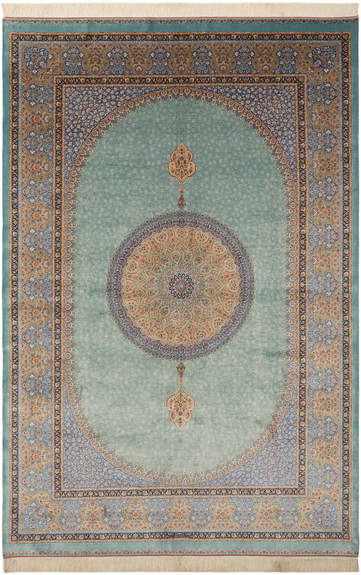 6' 6 x 9' 7 Ghom Design Rug