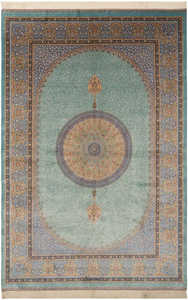 6' 6 x 9' 7 Ghom Design Rug