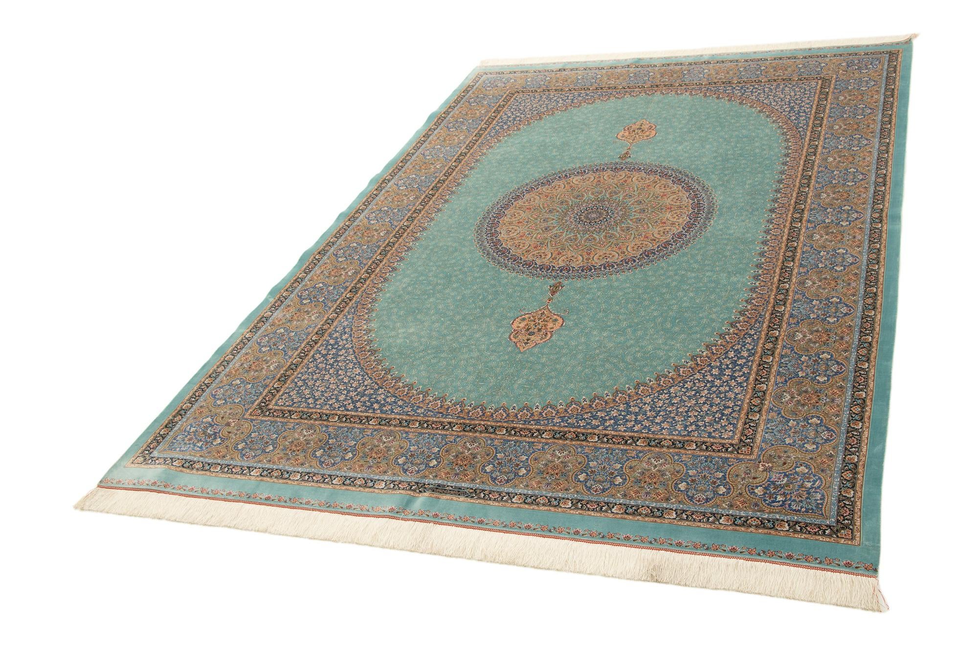 6' 6 x 9' 7 Ghom Design Rug