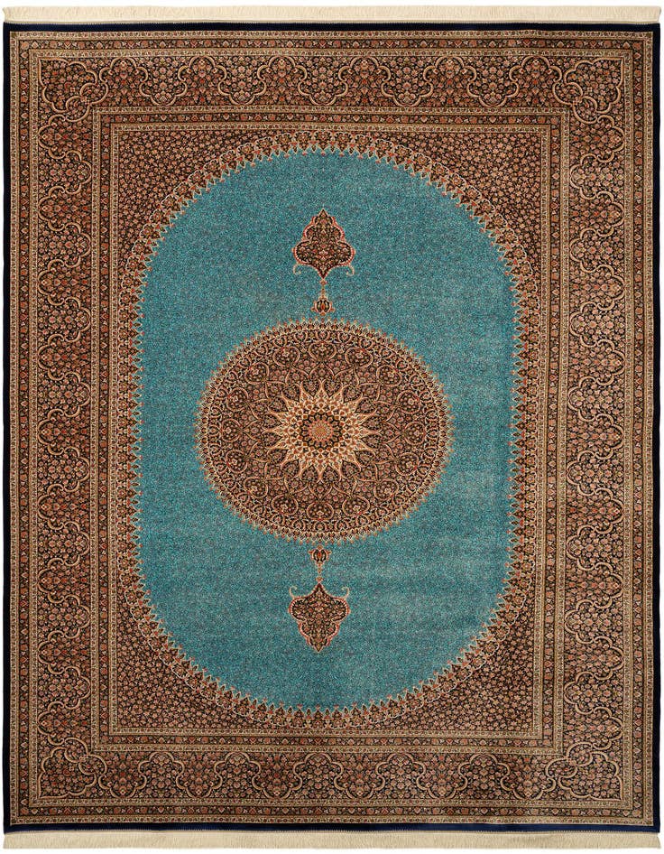 Detail image of 8' 2 x 11' 2 Ghom Design Rug