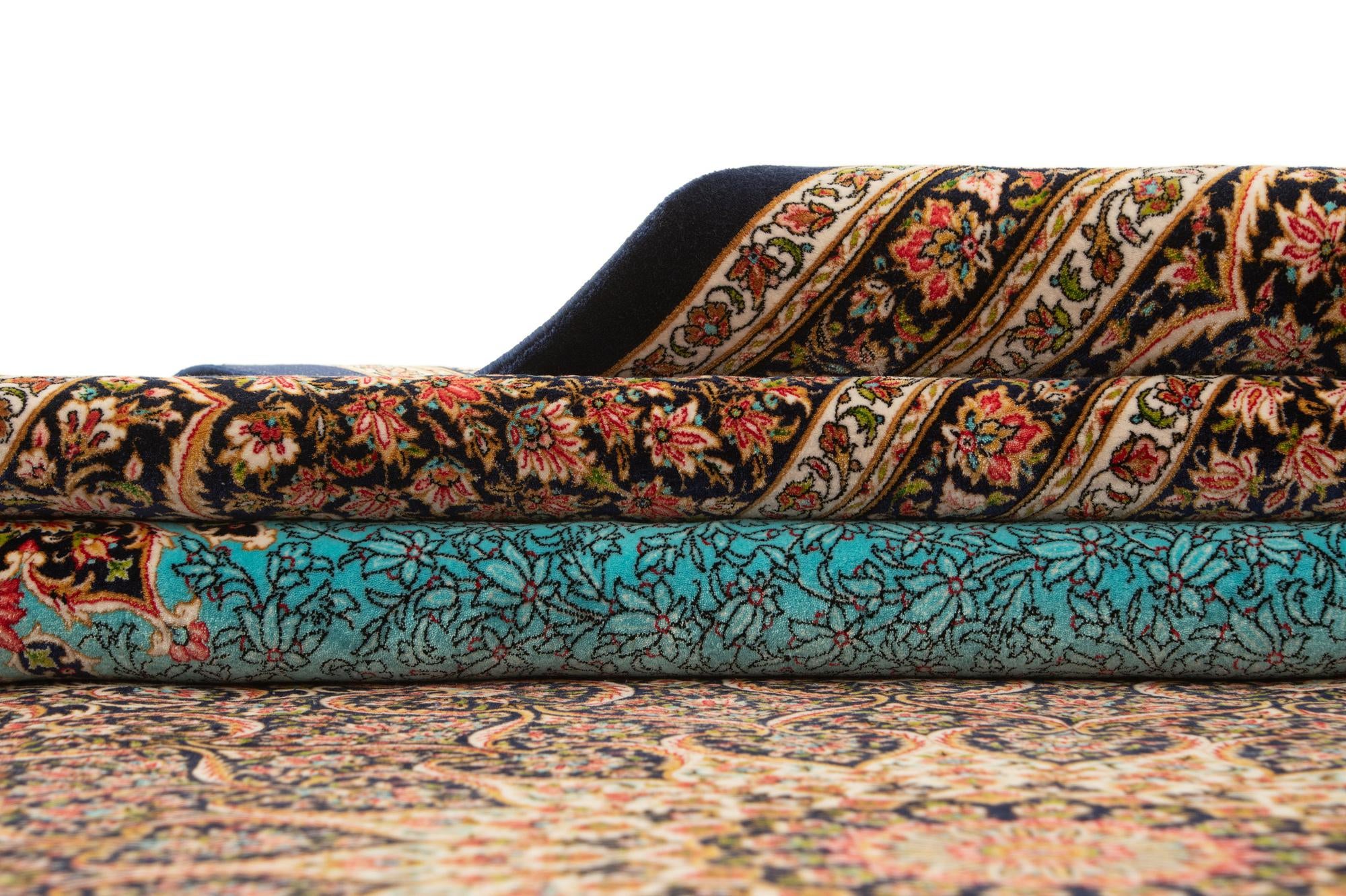 8' 2 x 11' 2 Ghom Design Rug