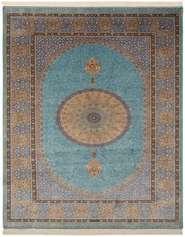 5' 9 x 9' 1 Ghom Design Rug