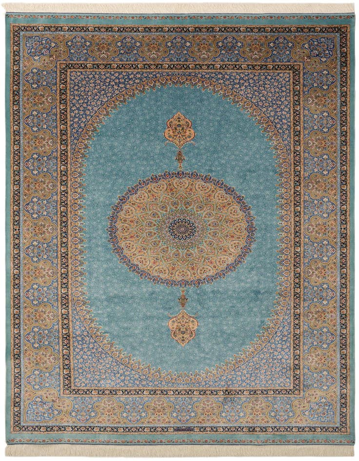 Detail image of 5' 9 x 9' 1 Ghom Design Rug