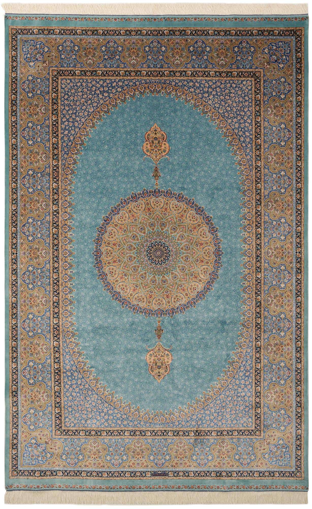 5' 9 x 9' 1 Ghom Design Rug