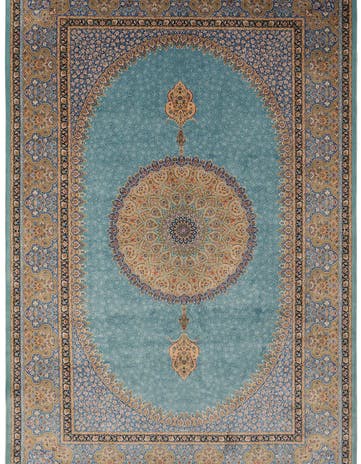 5' 9 x 9' 1 Ghom Design Rug