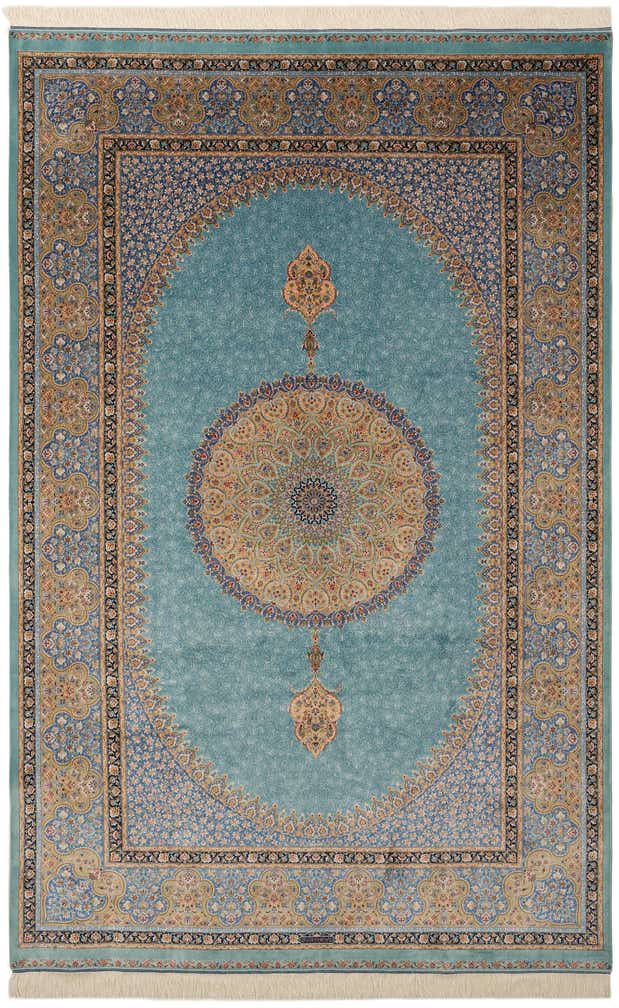 5' 9 x 9' 1 Ghom Design Rug
