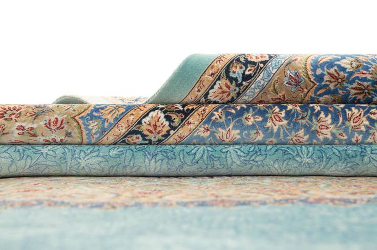 Detail image of 5' 9 x 9' 1 Ghom Design Rug