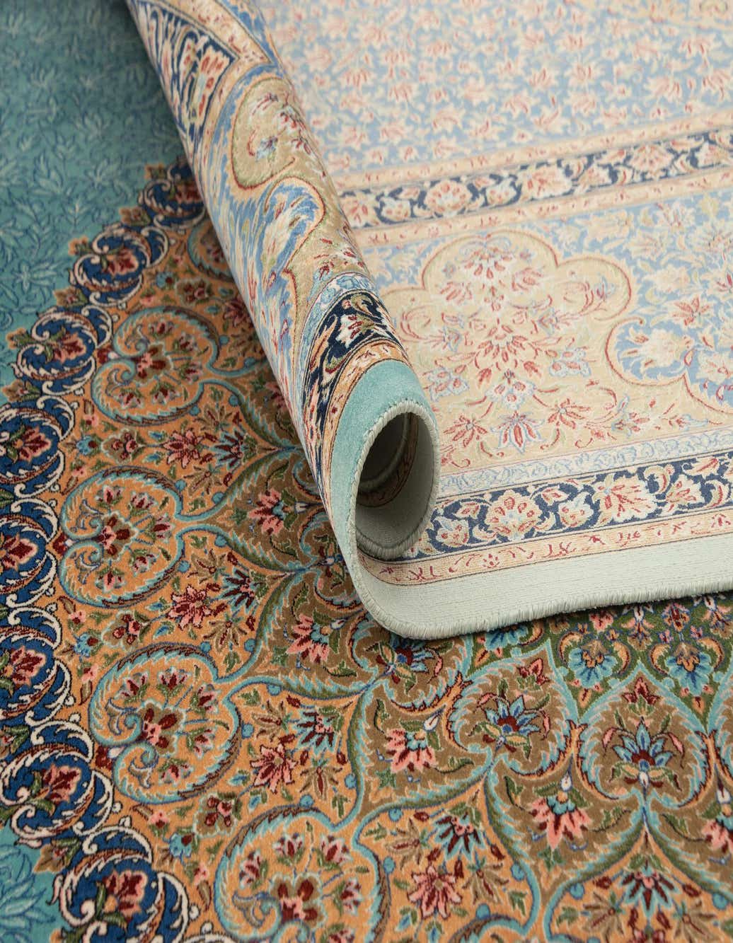 5' 9 x 9' 1 Ghom Design Rug
