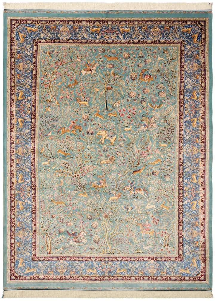 6' 6 x 9' 7 Ghom Design Rug