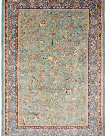 6' 6 x 9' 7 Ghom Design Rug