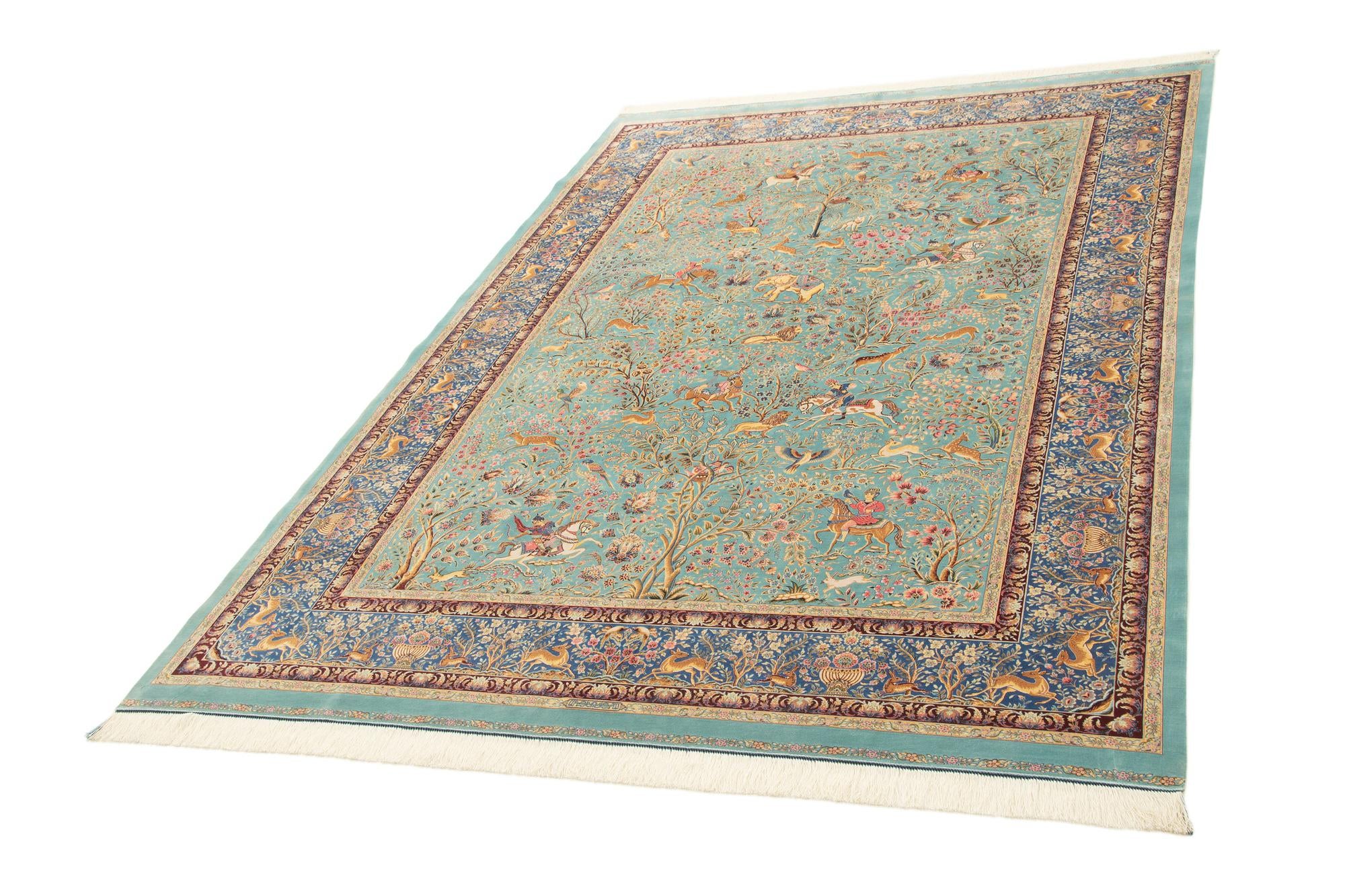 6' 6 x 9' 7 Ghom Design Rug