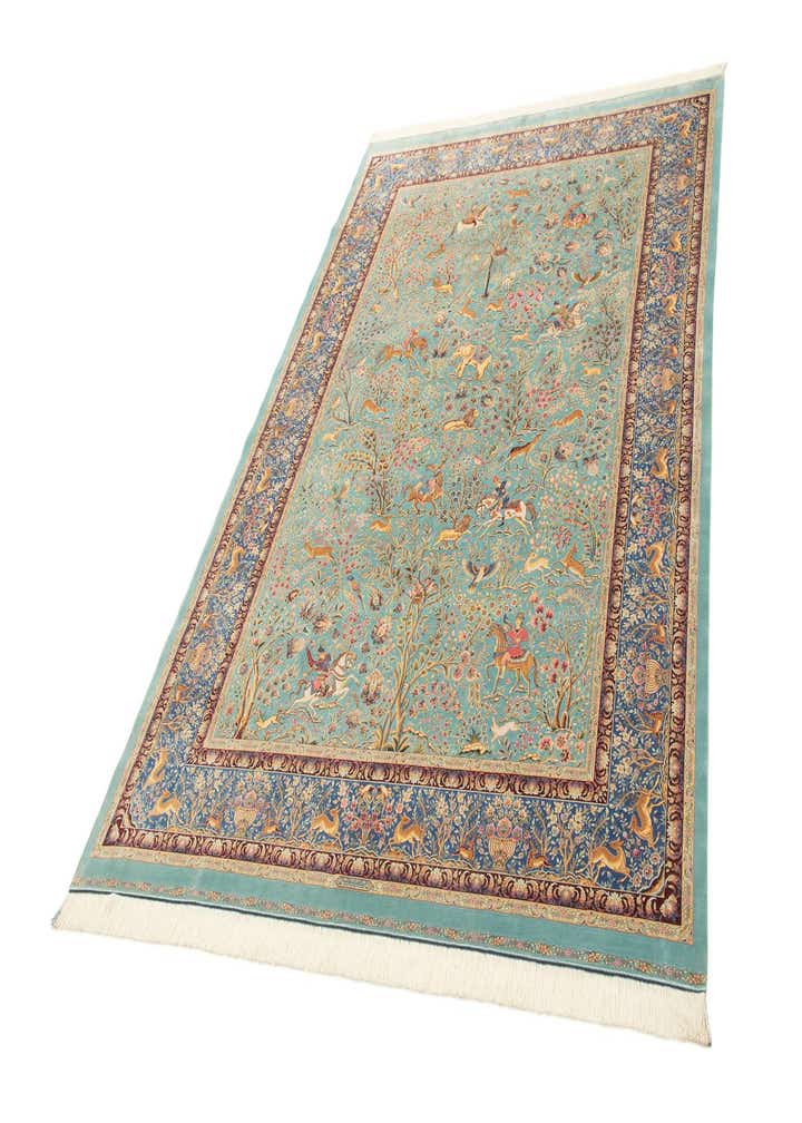6' 6 x 9' 7 Ghom Design Rug