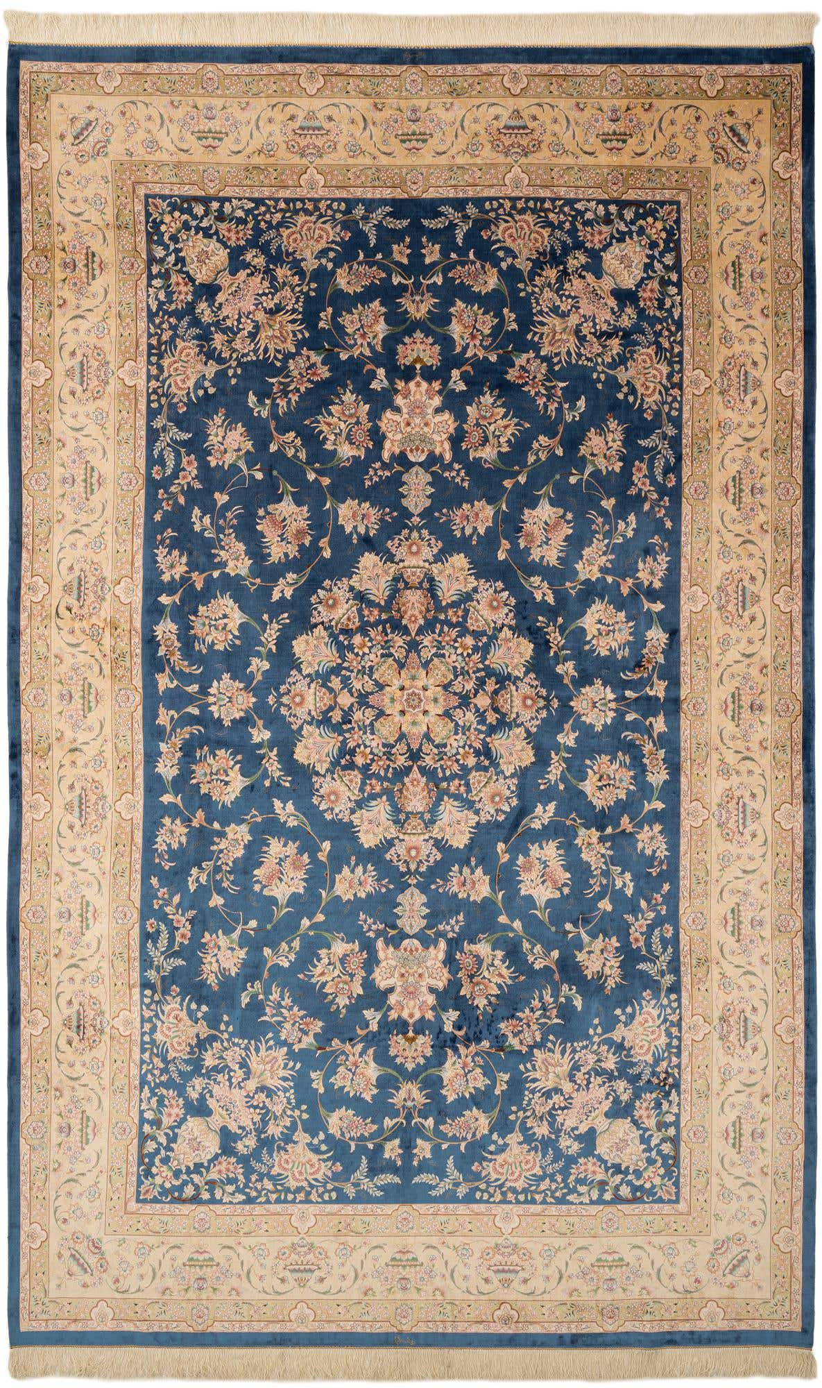 6' 3 x 10' 1 Ghom Design Rug