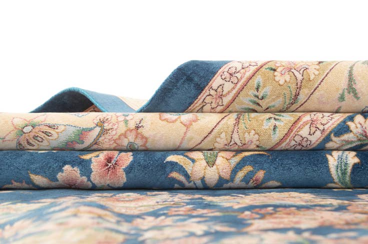 Detail image of 6' 3 x 10' 1 Ghom Design Rug