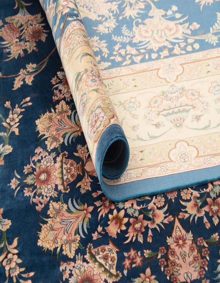 Detail image of 6' 3 x 10' 1 Ghom Design Rug